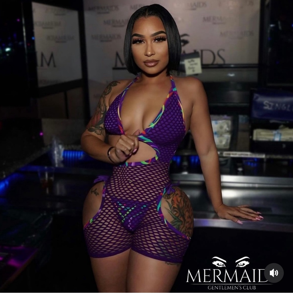 Purple abstract bodysuit